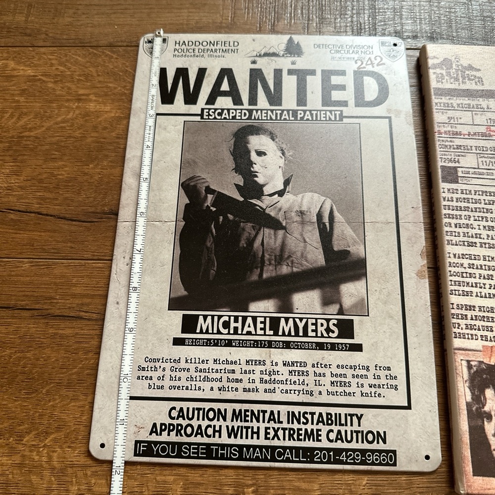 Haddonfield Halloween Metal Signs Set - Picture 2 of 8